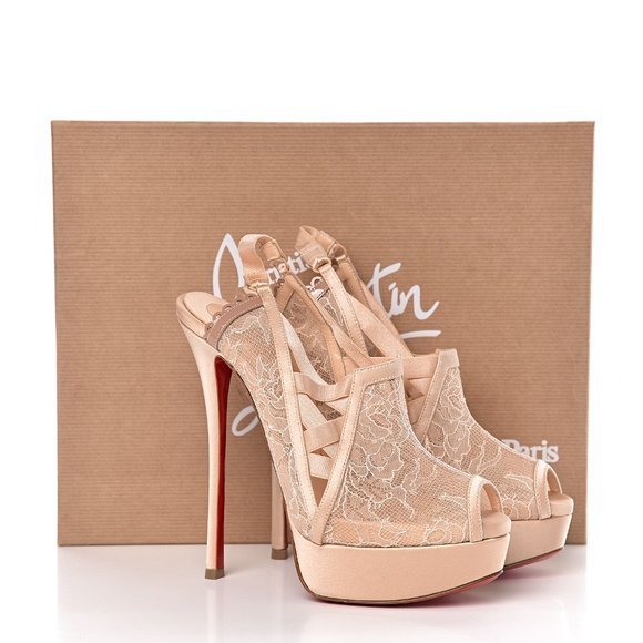 Christian Louboutin Shoes - NWT❤️CHRISTIAN LOUBOUTIN❤️Satin Lace Chantilly Guiptik 150 Pumps